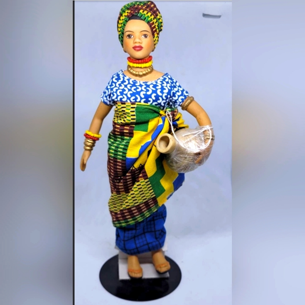 Vintage doll, collectible dolls, AVON, international dolls, Nigerian doll, black